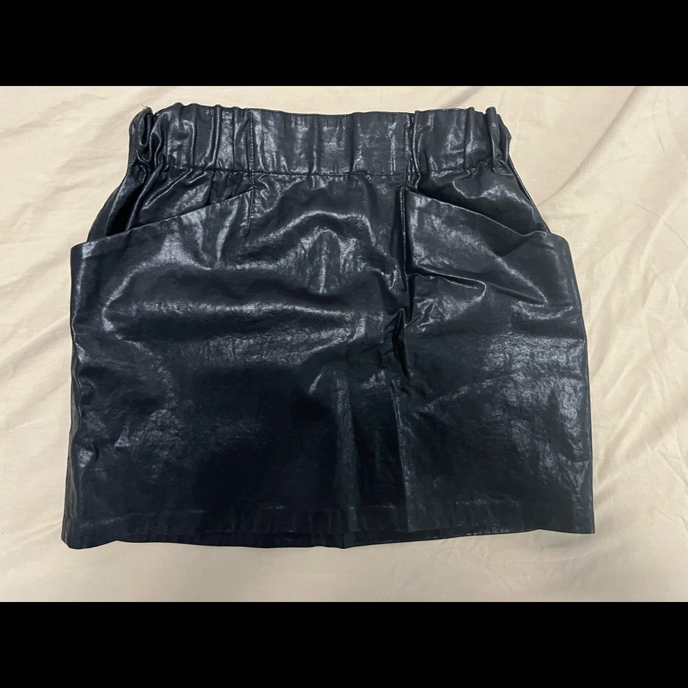 Zara Leather Black Skirt